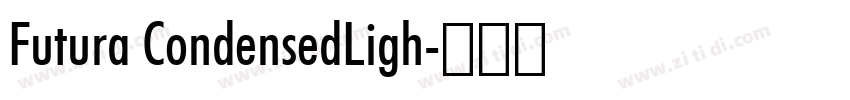 Futura CondensedLigh字体转换